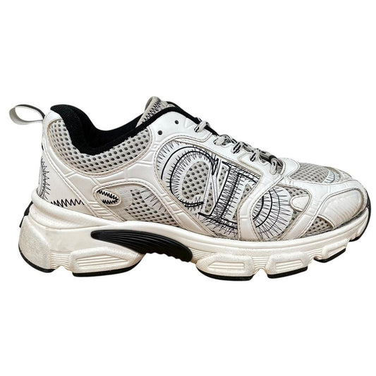 Dior Chromo White and Grey Mesh Trainers