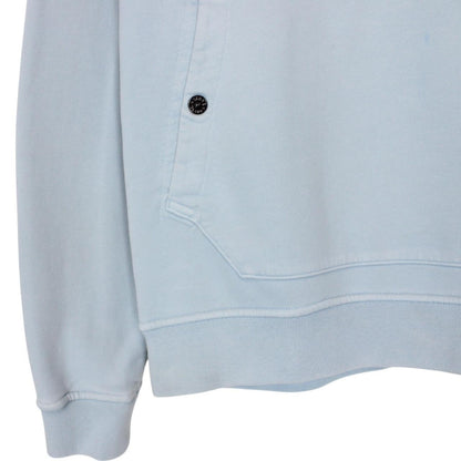 Stone Island AW 2023 Blue Cotton Hoodie Jumper