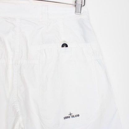 Stone Island SS 2010 White and Black Cotton Bermuda Shorts