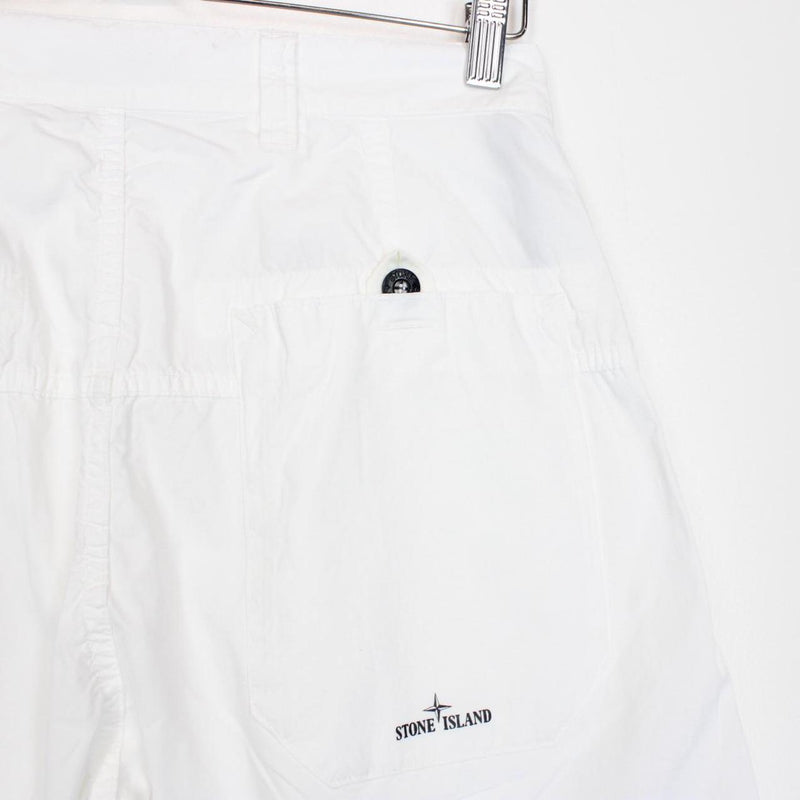 Stone Island SS 2010 White and Black Cotton Bermuda Shorts