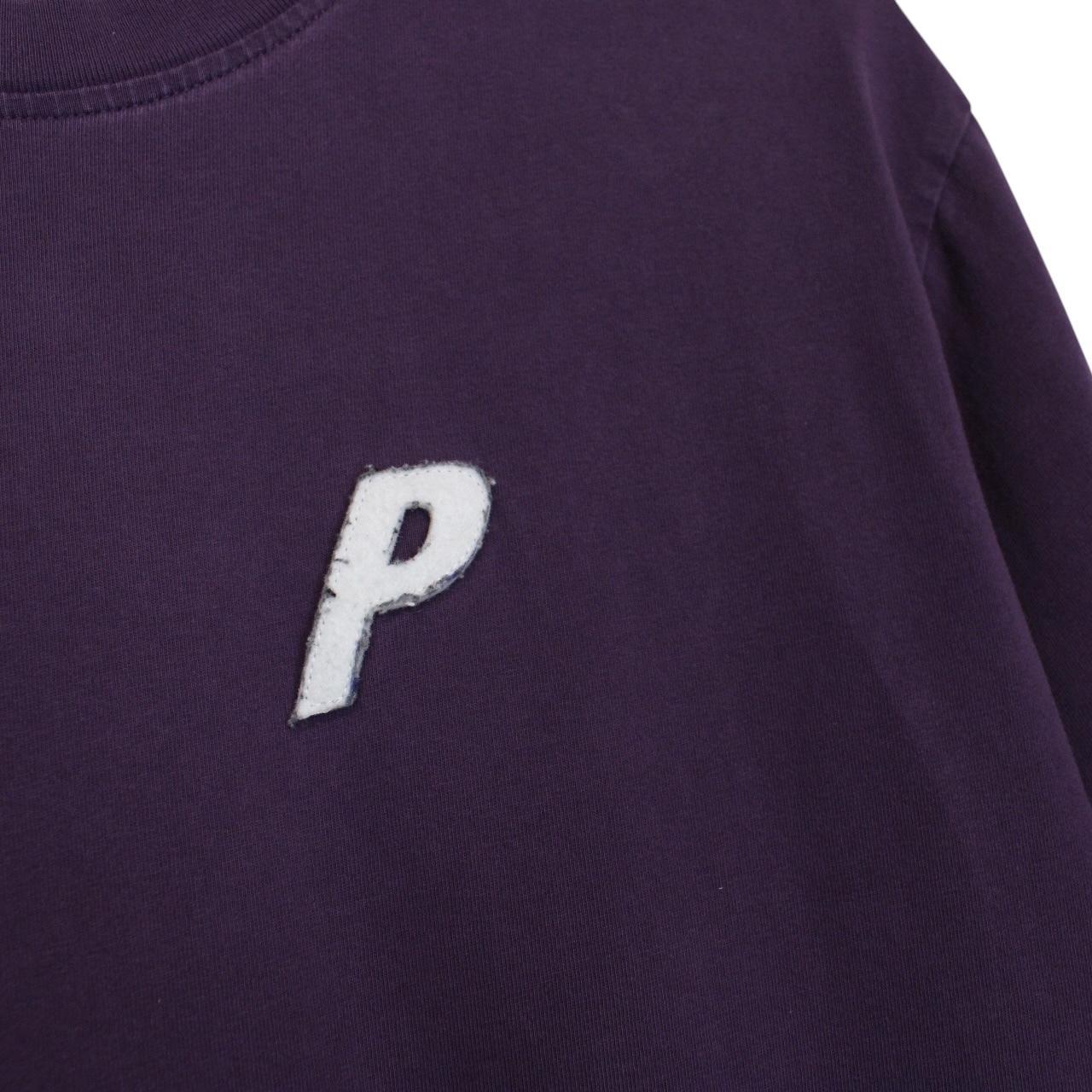 Palace Purple Felt P Logo Short Sleeve Cotton T-Shirt