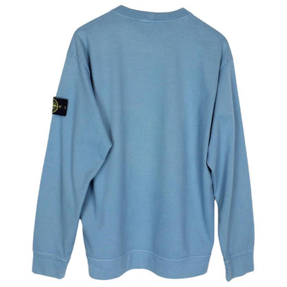 Stone Island SS 2022 Blue Cotton Sweatshirt Jumper