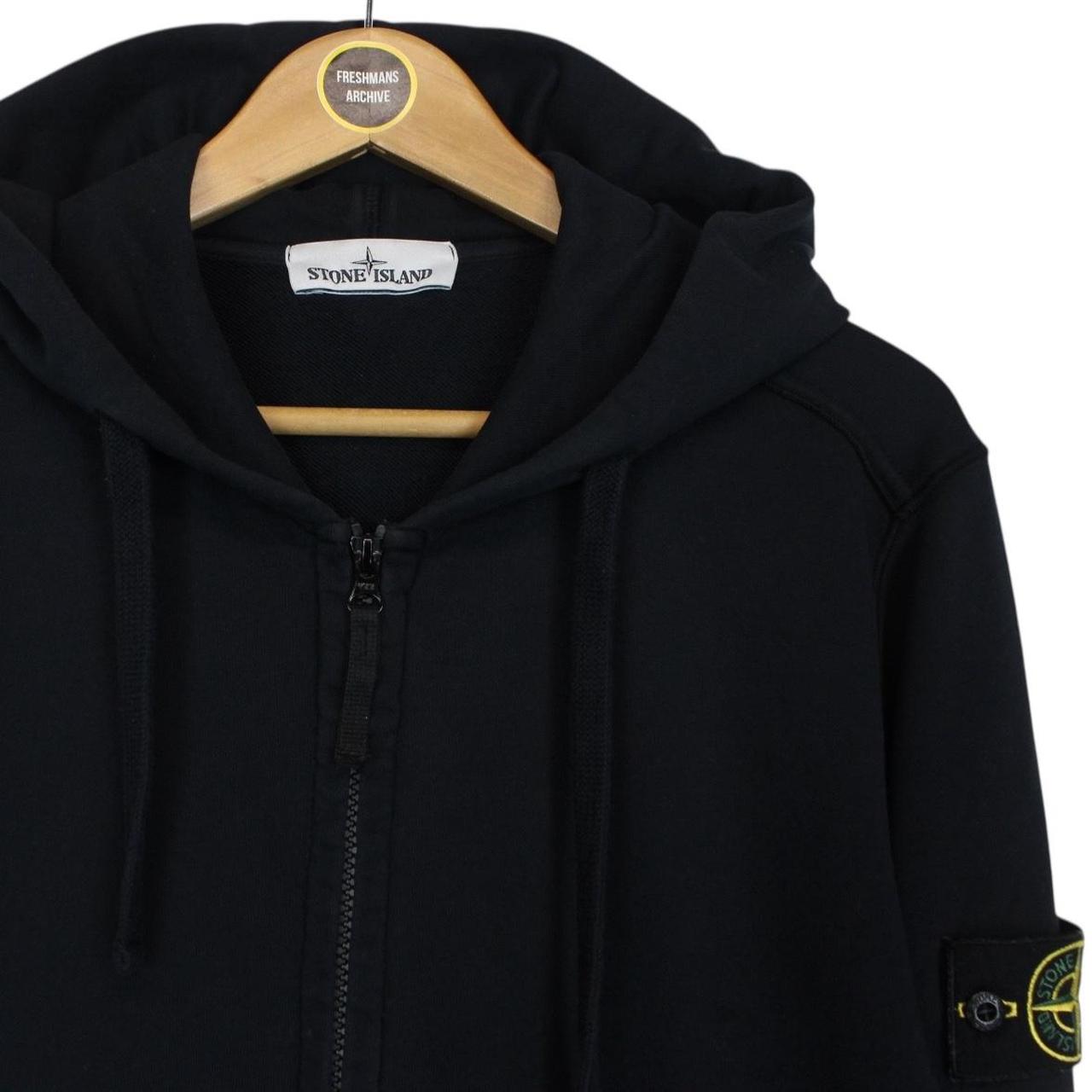 Stone Island SS 2019 Navy Blue Full Zip Cotton Hoodie Jumper