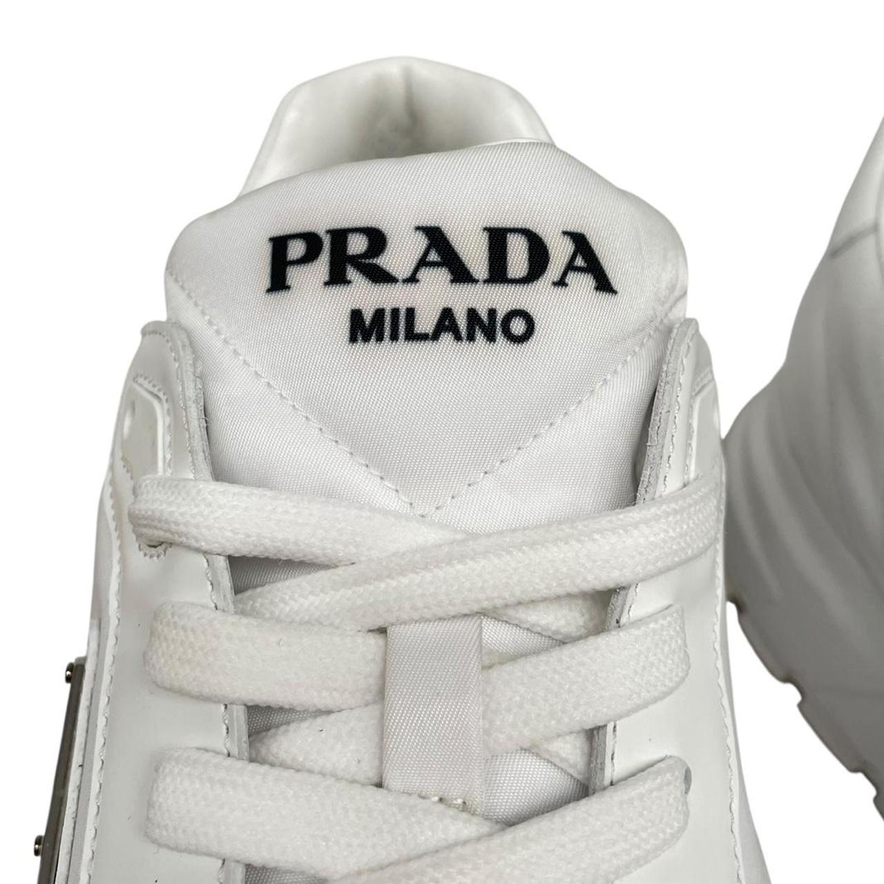Prada Prax 01 White Re-Nylon and Leather Trainers