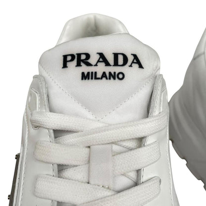 Prada Prax 01 White Re-Nylon and Leather Trainers