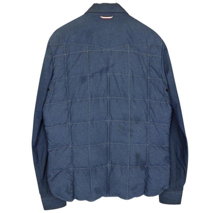 Moncler Grenoble Risle Blue Nylon Blend Down Overshirt Jacket