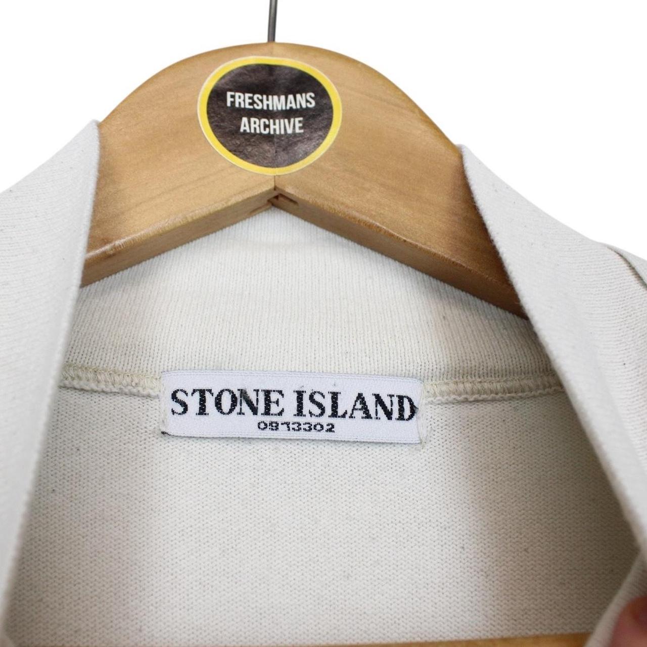 Vintage Stone Island SS 2007 White Cotton Knit 1/4 Zip Jumper