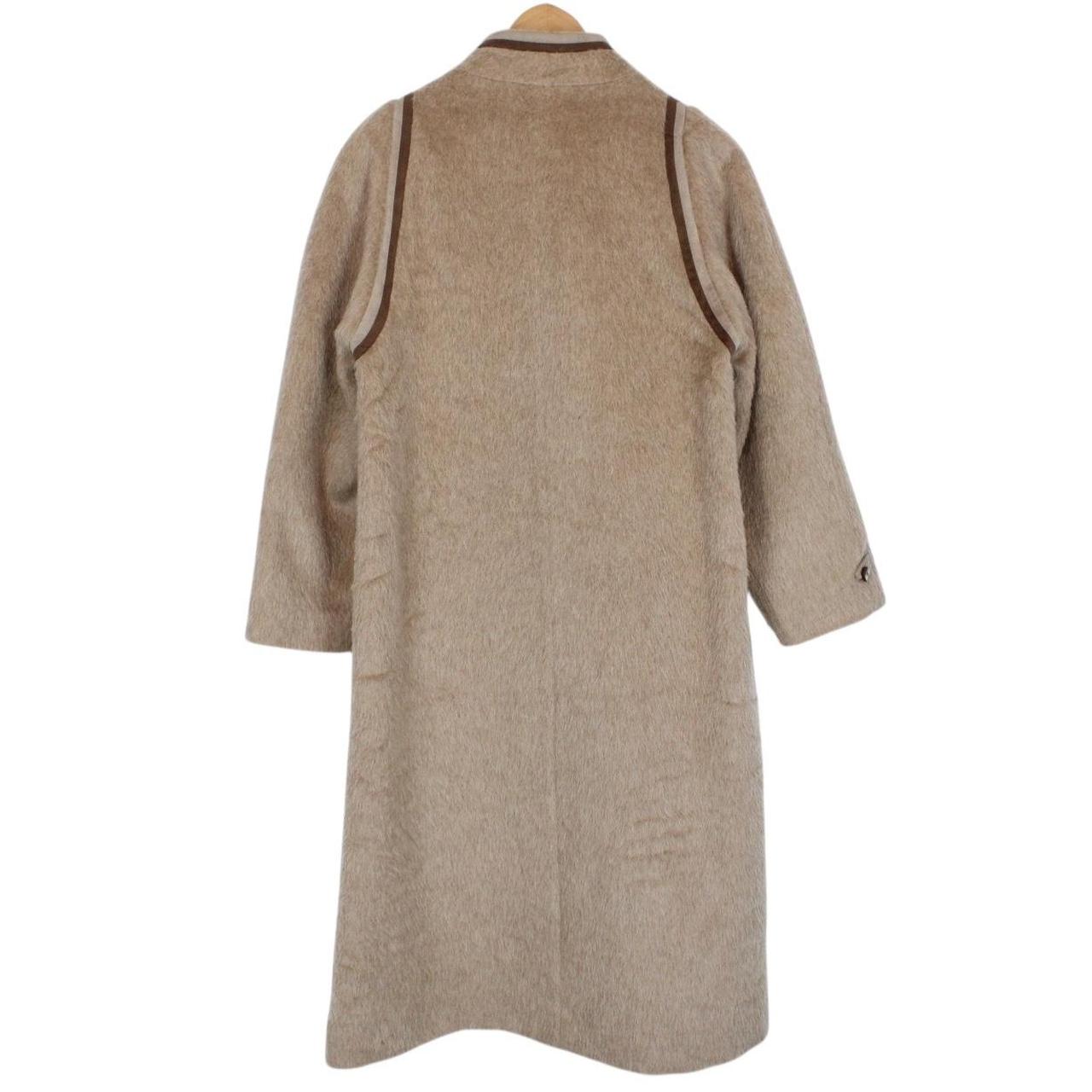 Vintage 80s Burberry Brown Llama Wool Coat