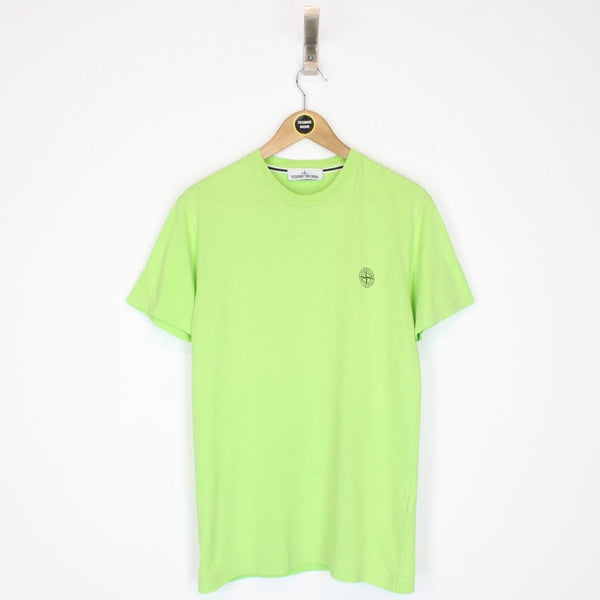 Stone Island Green and Black Short Sleeve Logo Print T-Shirt