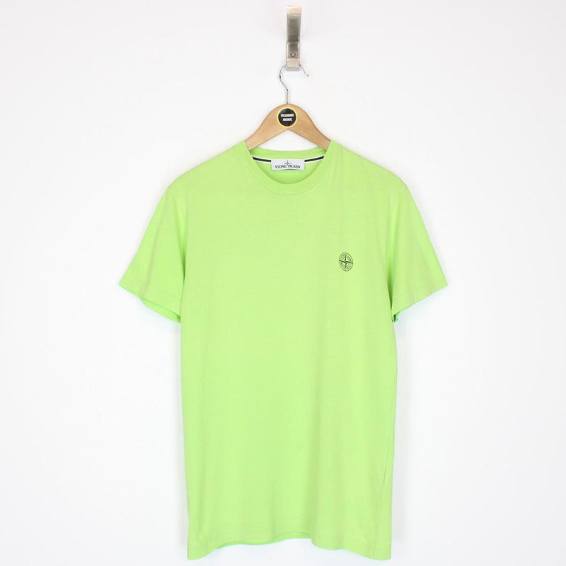 Stone Island Green and Black Short Sleeve Logo Print T-Shirt
