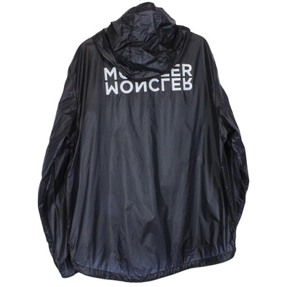Moncler Ebizo Navy Blue Full Zip Reflective Logo Nylon Windbreaker Jacket
