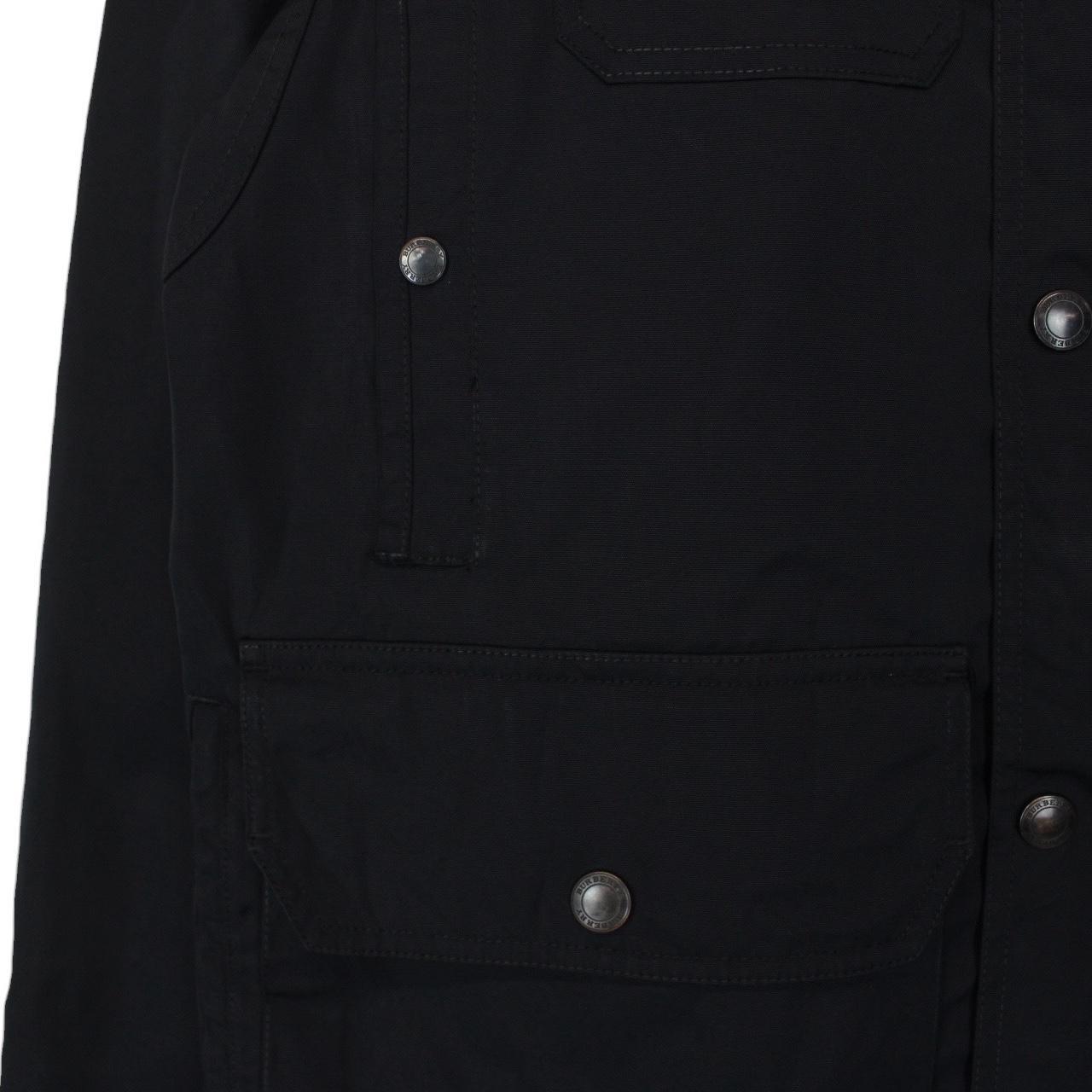 Burberry Black Nylon Blend Nova Check Multi Pocket Jacket