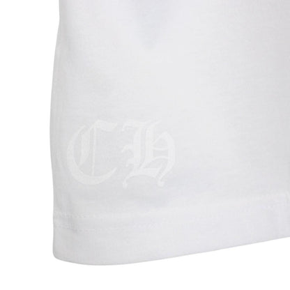 Chrome Hearts white pocket t-shirt with logo print and cotton material.
