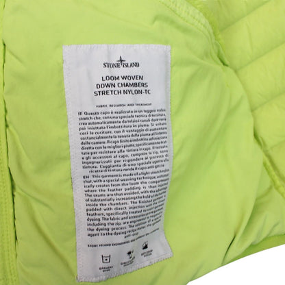 Stone Island AW 2019 Loom Woven Chambers Stretch Nylon TC Yellow Down Gilet