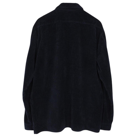 Stone Island AW 2021 Black Long Sleeve Jumbo Corduroy Shirt