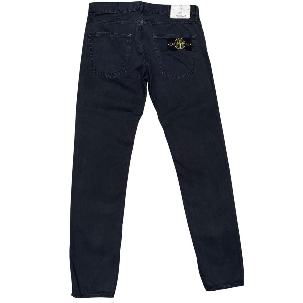 Stone Island AW 2018 Black Slim Fit Cotton Trousers