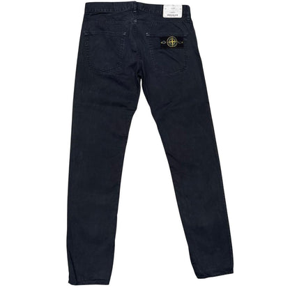 Stone Island AW 2018 Black Slim Fit Cotton Trousers