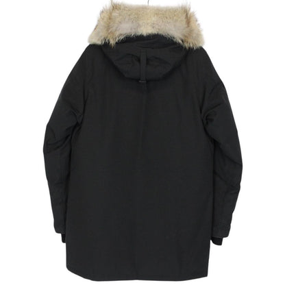 Canada Goose Black Langford Parka Down Coat with Fur Trim