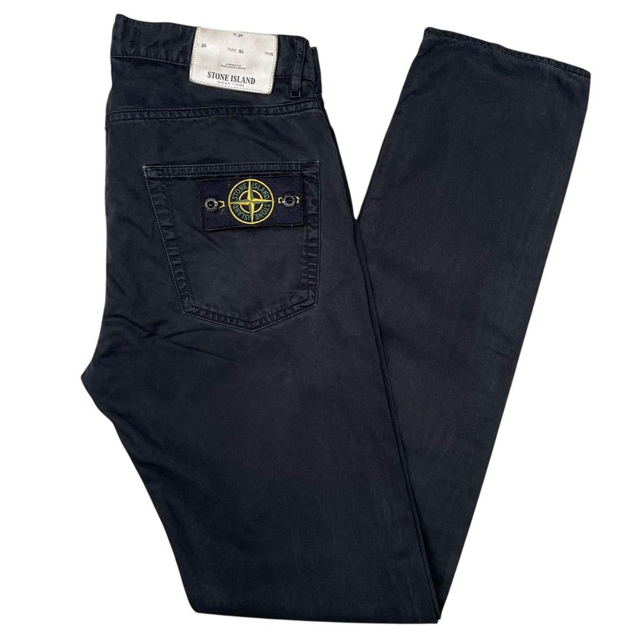 Stone Island AW 2018 Black Slim Fit Cotton Trousers