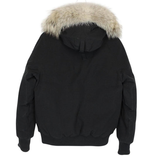 Canada Goose Black Chilliwack Bomber Down Jacket with Fur Trim