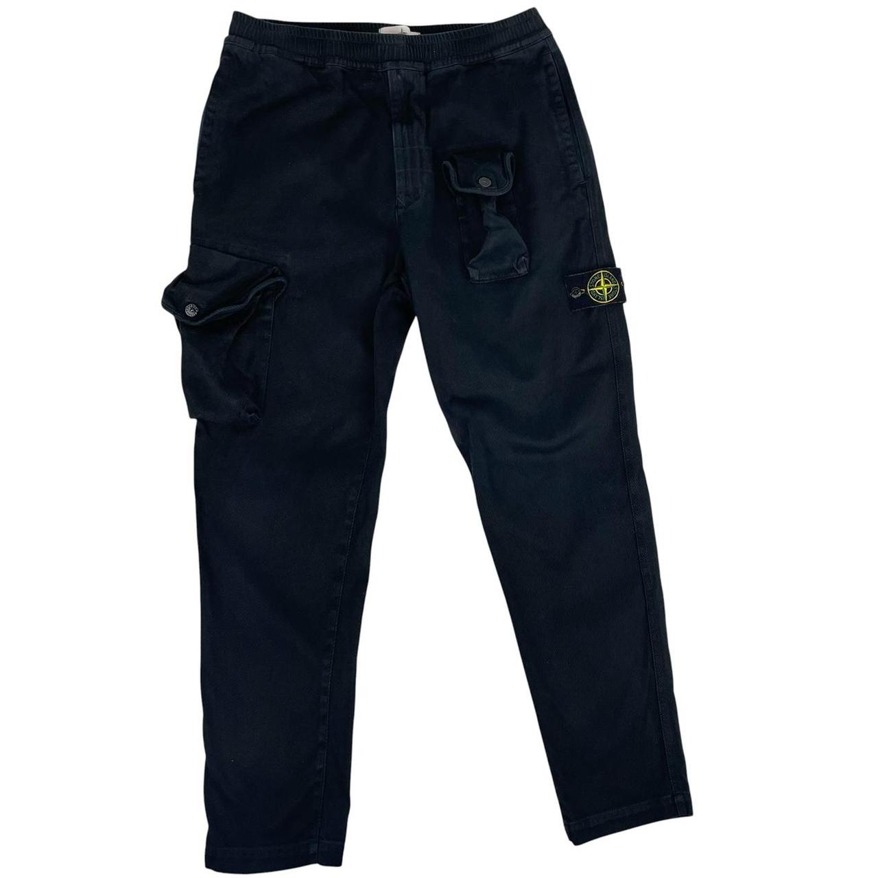 Stone Island AW 2021 Black RE-T Fit Cargo Trousers
