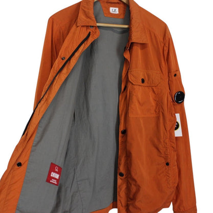 CP Company Orange Full Zip Chrome Nylon Garment Dyed Lens Jacket