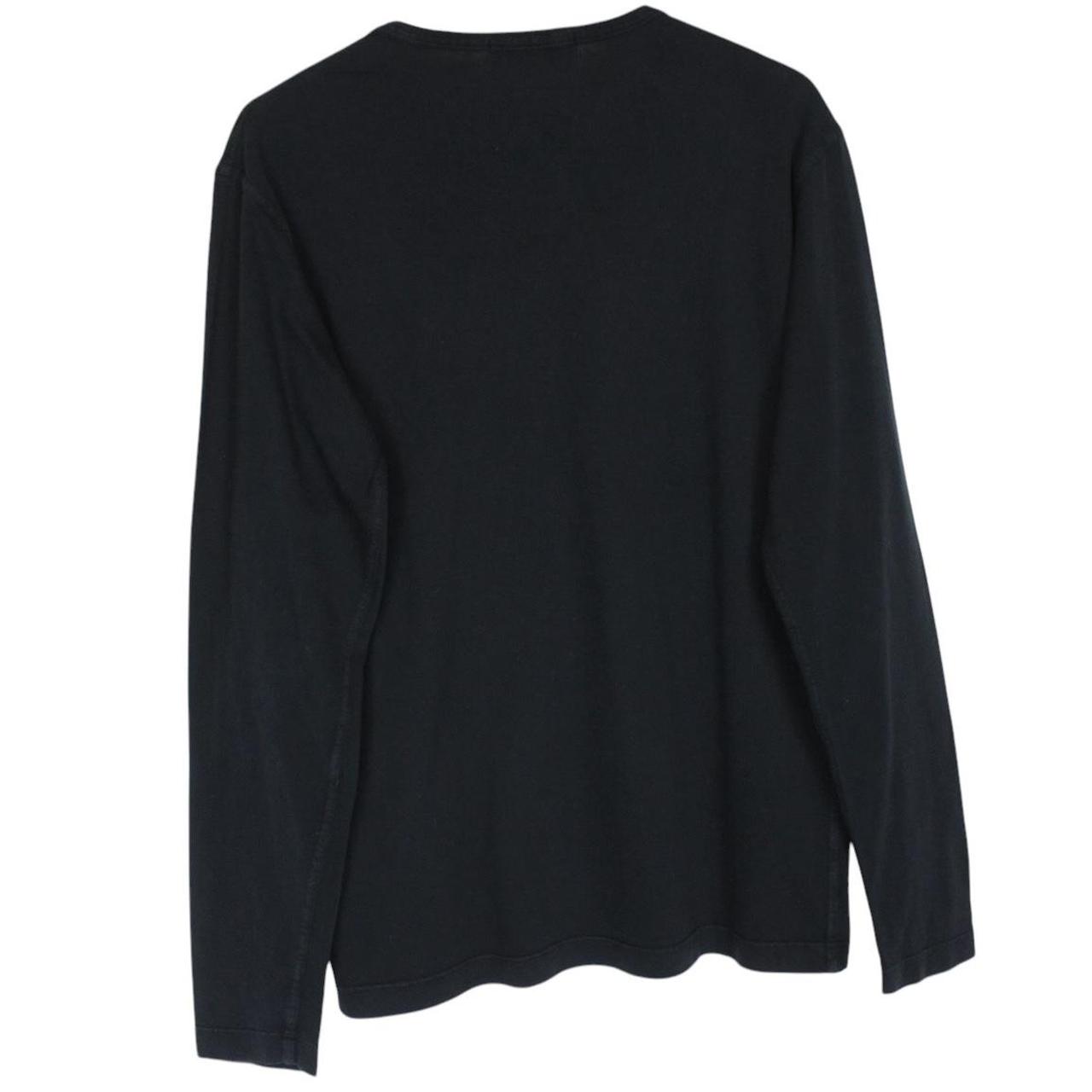 Stone Island black long sleeve t-shirt with compass logo and pocket detail.