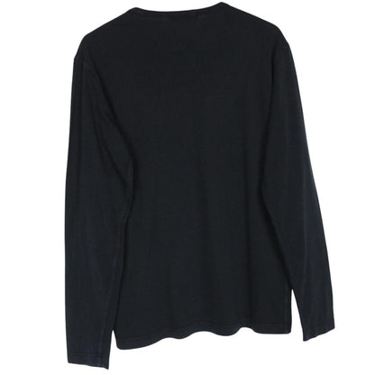Stone Island black long sleeve t-shirt with compass logo and pocket detail.