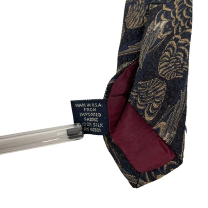 Vintage Polo Ralph Lauren Brown and Black Silk Tie