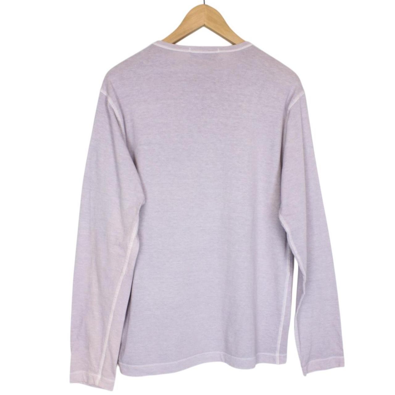 Stone Island SS 2018 Purple Fissato Effecr Long Sleeve Compass T-Shirt