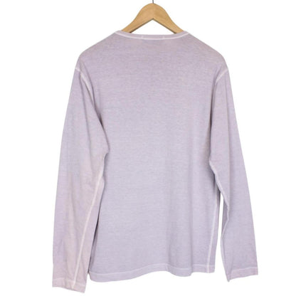 Stone Island SS 2018 Purple Fissato Effecr Long Sleeve Compass T-Shirt