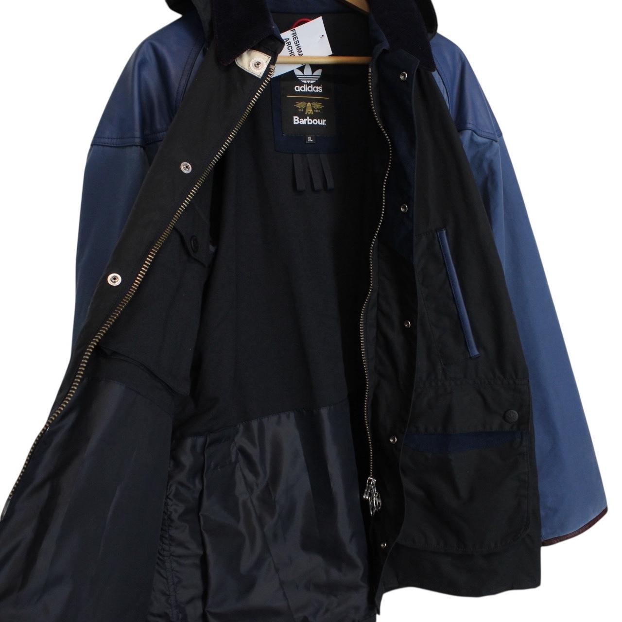 Adidas x Barbour Limited Edition Johbar Black and Blue Wax Jacket