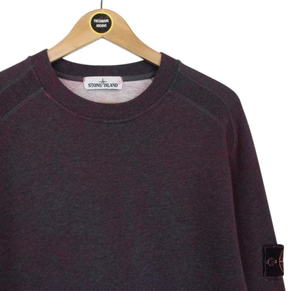 Stone Island AW 2020 Dark Cyclamen Dust Treatment Crew Neck Sweatshirt Jumper