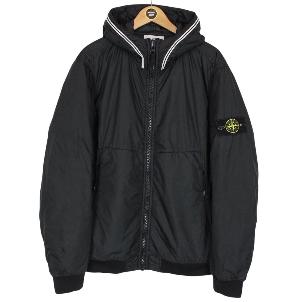 Stone Island AW 2020 Black Garment Dyed Crinkle Reps NY Primaloft Jacket