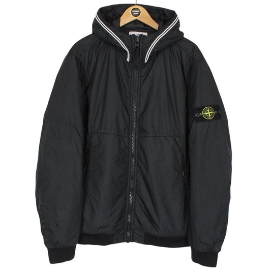 Stone Island AW 2020 Black Garment Dyed Crinkle Reps NY Primaloft Jacket
