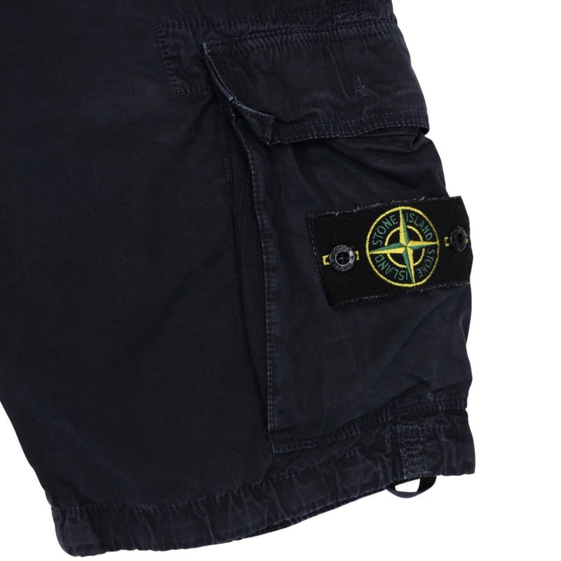 Stone Island SS 2015 Navy Blue Bermuda Cotton Cargo Shorts