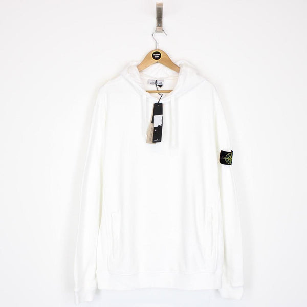 Stone Island AW 2024 White Heavyweight Hoodie Jumper