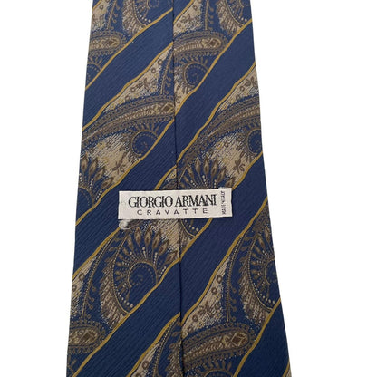 Vintage Giorgio Armani Multicoloured Abstract Silk Tie