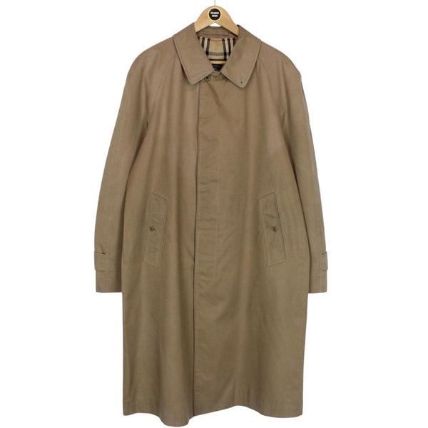 Vintage 90s Burberry Tan Brown Single Breasted Trench Coat