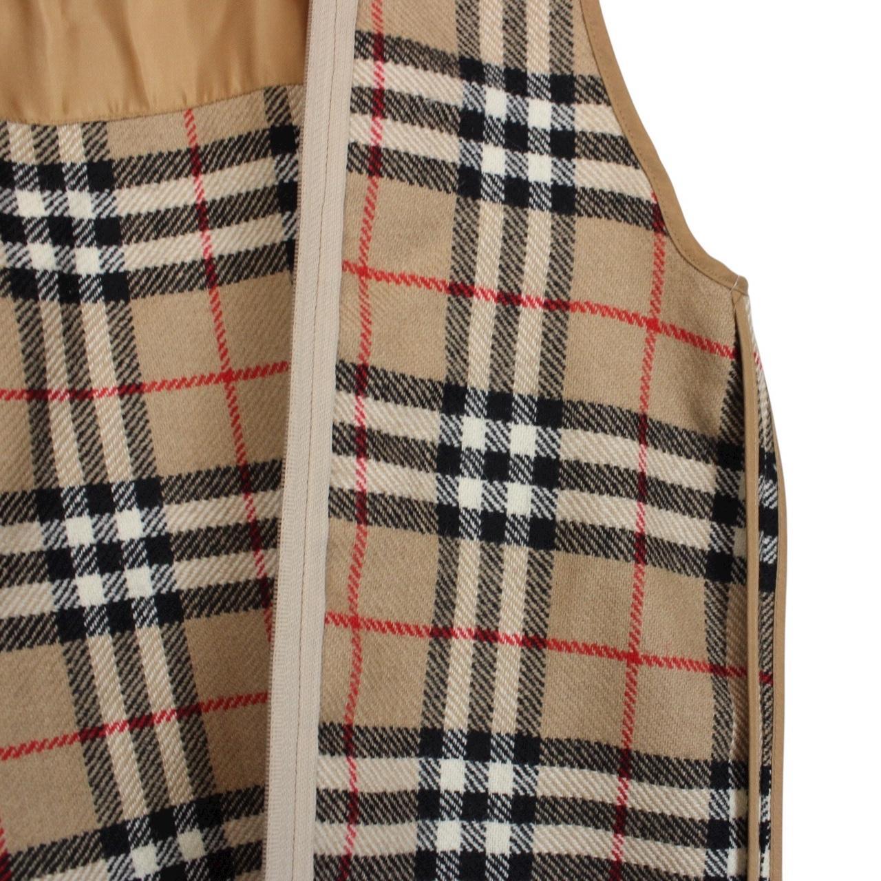 Vintage 90s Burberry Beige Nova Check Trench Coat Removable Lining