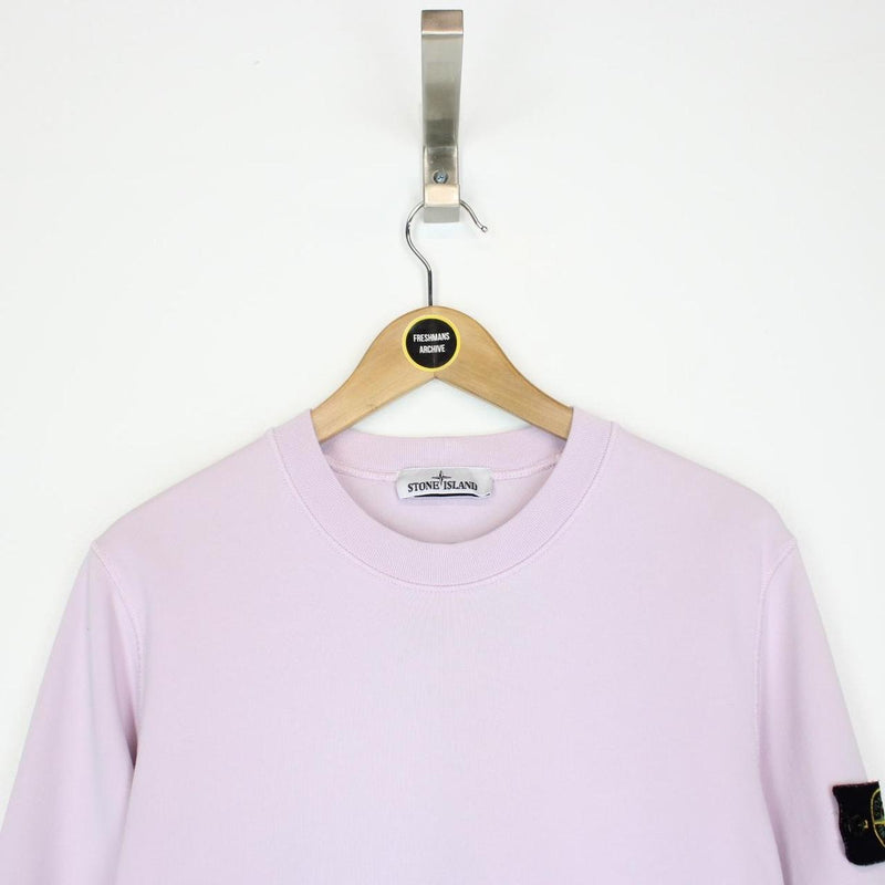 Stone Island SS 2022 Lilac Purple Cotton Sweatshirt Jumper