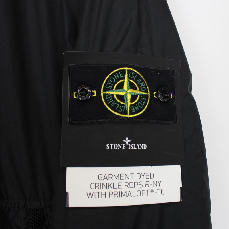 Stone Island AW 2022 Black Garment Dyed Crinkle Reps R-NY Primaloft Jacket