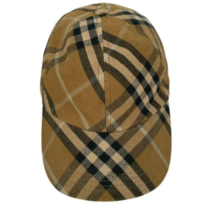 Burberry Brown Twill Nova Check Baseball Cap