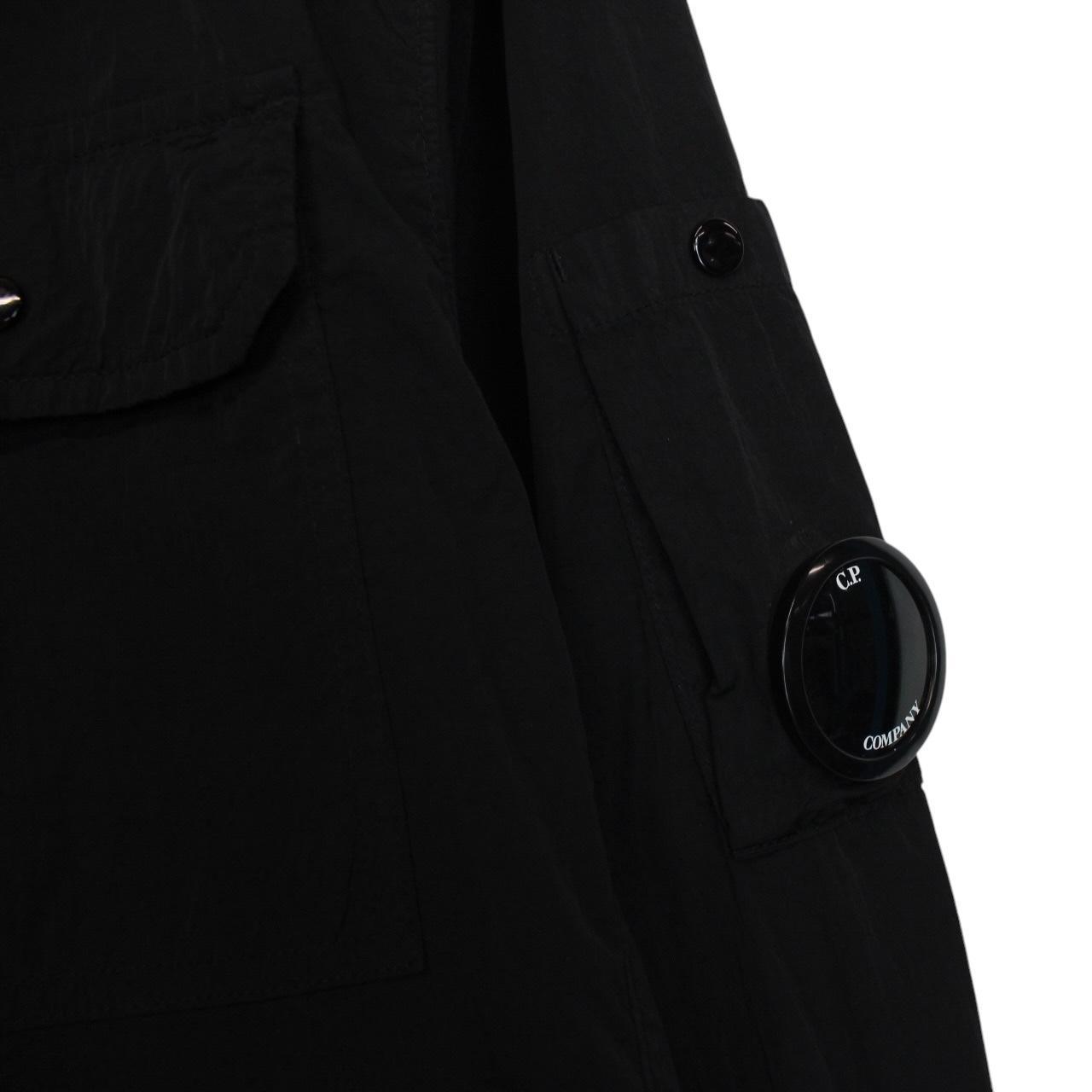 CP Company Black Nylon Lens Overshirt Jacket