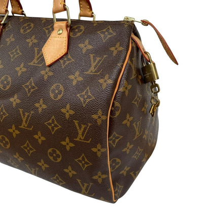 Louis Vuitton Speedy 30 Brown and Beige Monogram Coated Canvas Bag