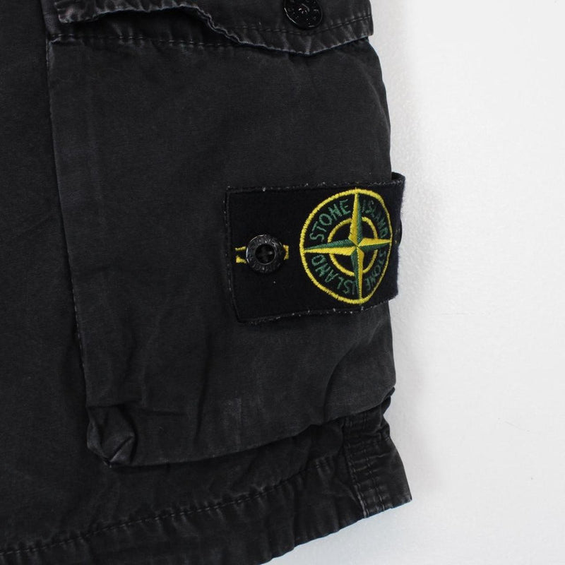 Stone Island SS 2021 Black Bermuda Cotton Cargo Shorts