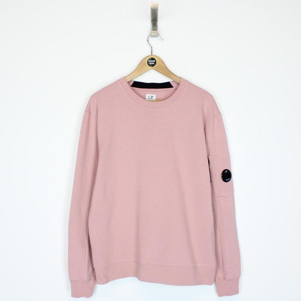 CP Company Rose Pink Cotton Lens Sweatshirt Jumper