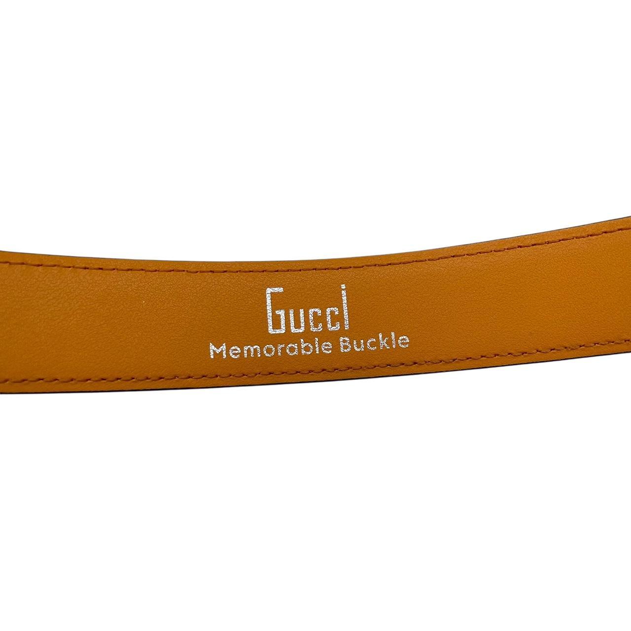 Gucci Memorable Buckle Yellow and Green Star Leather Belt