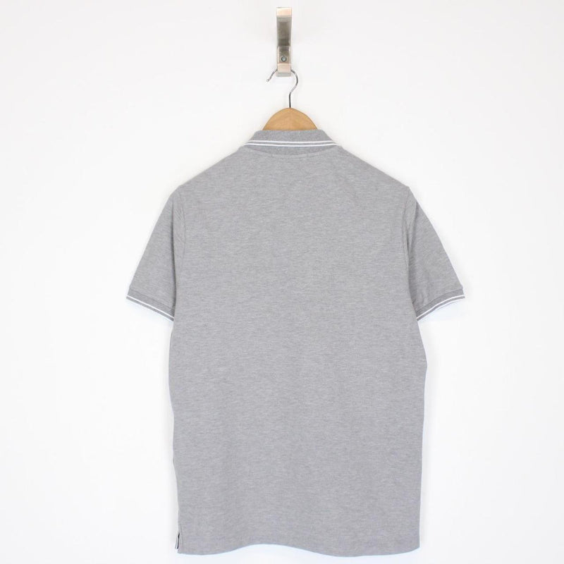 Stone Island AW 2022 Grey Short Sleeve Compass Polo Shirt