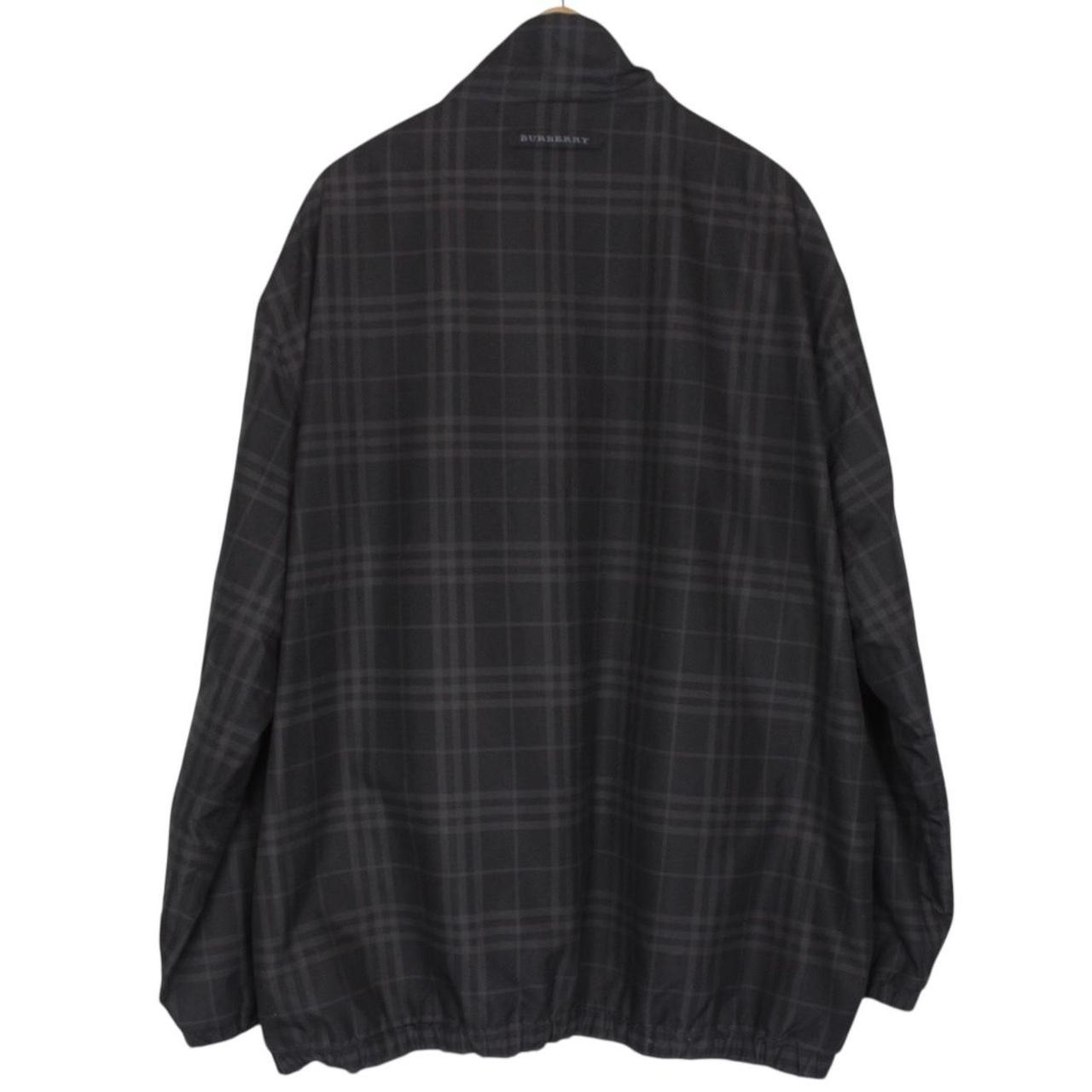 Vintage Burberry Golf Black 1/4 Zip Nova Check Smock Jacket